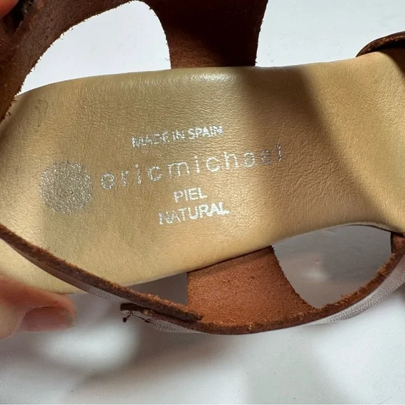 Eric Michael Brown Leather Sandals Size 39 - Picture 11 of 11